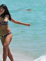 A busty girl getting it at the Matira