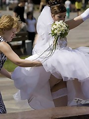 Naughty Brides upskirt photos