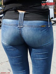Women in tight jeans nasty tease