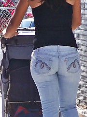 Exclusive amateur tight jeans asses