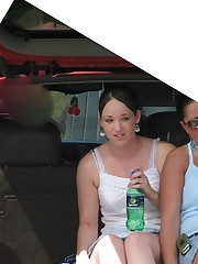 Young chubby brunette caught by candid cam. Hot upskirt