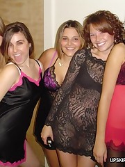 Shy girls don't mind getting recorded in sheer nighties