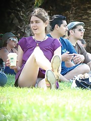 Squat upskirt. Crazy smiling chick caught by hidden cam celebrity upskirt