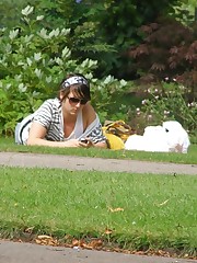 Upskirt view, of young cutie in denim mini skirt upskirt picture