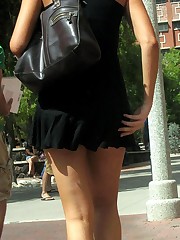 Mini skirt up skirt, spyed on the street teen upskirt