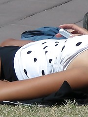 Sexy upskirt. Young prettie voyeured in a park. candid upskirt