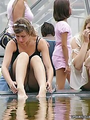 Upskirt voyeur pictures made by pro hunters in public upskirt picture