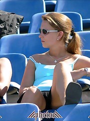 Upskirt voyeur pictures made by pro hunters in public upskirt shot