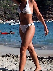 Babes put bikinis in order and get naked tits spied upskirt no panties