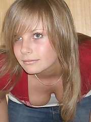 Wonderful downblouse view is exposed by sexy gals upskirt pic