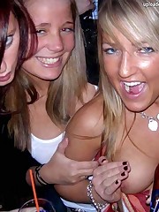 They laugh and sexily tease with downblouse view upskirt pic
