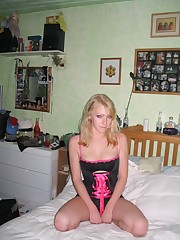 Cute babes pose having no idea their tits get spied upskirt shot