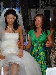 Gall of Sweet And Inocent Bride Gets Nasty upskirt shot