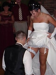 Gellery of Older And Teen Bride upskirt shot