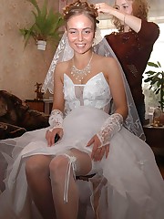 Gall of Hot Bride Dressed up skirt pic