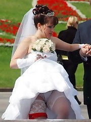 Collection of Hot Bride Dressed up skirt pic