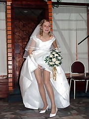 Gallery of Bride In Lingerie On Bed upskirt pic