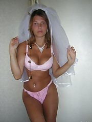 Gal of Plump Bride Spreads Legs upskirt shot