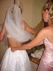Gallery of Lovely Bride In White With Stockings Over Pantyhose teen upskirt