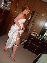 A bride in XXX photos upskirt shot