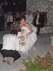 Pics of Hot Bride Dressed up skirt pic