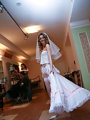 Photos of Hot Oriental Bride Posing upskirt picture
