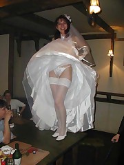 Pics of Bride Dressed In Wedding Dress teen upskirt