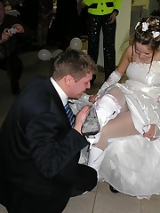 A bride in action photos upskirt shot