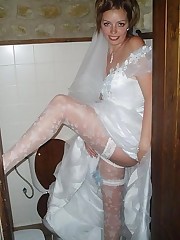 Shots of Amazing Bride upskirt picture