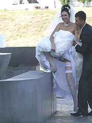 Photos of Hot Bride Dressed upskirt photo