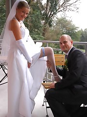 Photos of Hot Bride Dressed upskirt shot