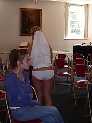 Photos of Beautiful Bride Spreading upskirt pic