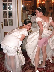 Photos of Beautiful Bride Spreading upskirt picture