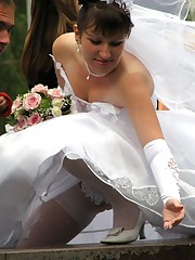 Pics of Plump Bride Spreads Legs upskirt pic