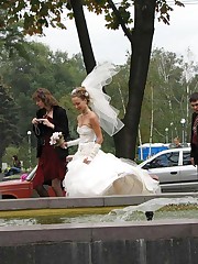 A bride in this action shots upskirt no panties