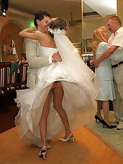 Shots of Hot Bride up skirt pic