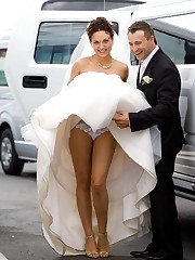 Shots of Hot Bride Dressed up skirt pic