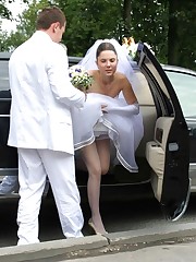Naughty Brides upskirt photos upskirt no panties
