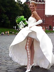 Naughty Brides upskirt photos upskirt pussy