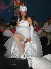 Naughty Brides upskirt photos upskirt pussy