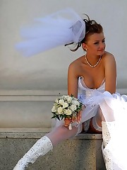 Naughty Brides upskirt photos celebrity upskirt