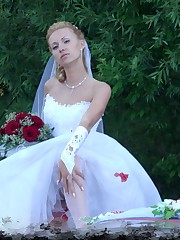 Naughty Brides upskirt photos up skirt pic