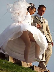 Naughty Brides upskirt photos up skirt pic