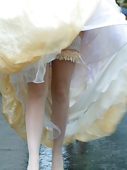 Naughty Brides upskirt photos up skirt pic