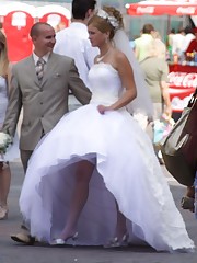 Naughty Brides upskirt photos up skirt pic