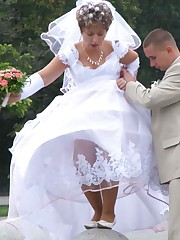 Naughty Brides upskirt photos upskirt no panties