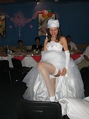 Naughty Brides upskirt photos upskirt no panties