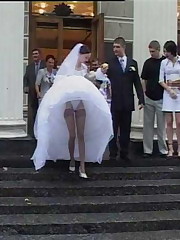 Naughty Brides upskirt photos upskirt pussy