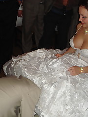 Naughty Brides upskirt photos upskirt no panties