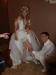 Naughty Brides upskirt photos up skirt pic